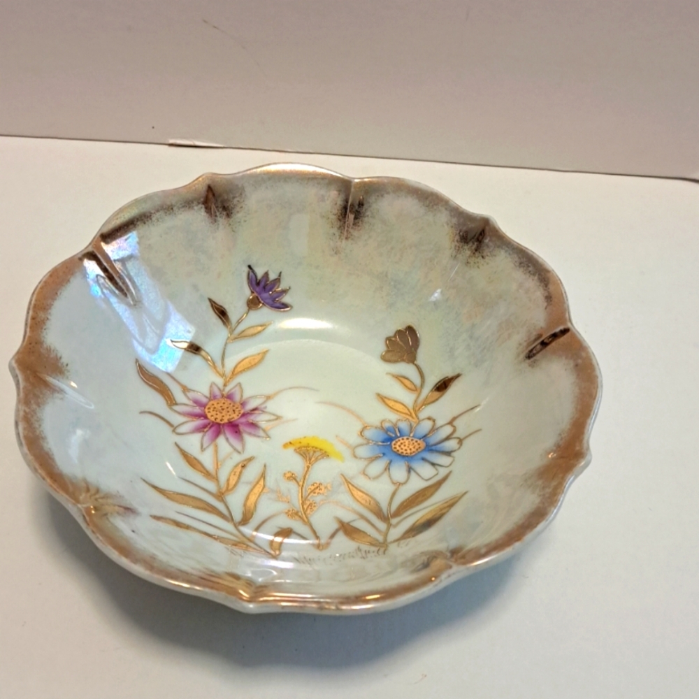 Hand painted floral bowl